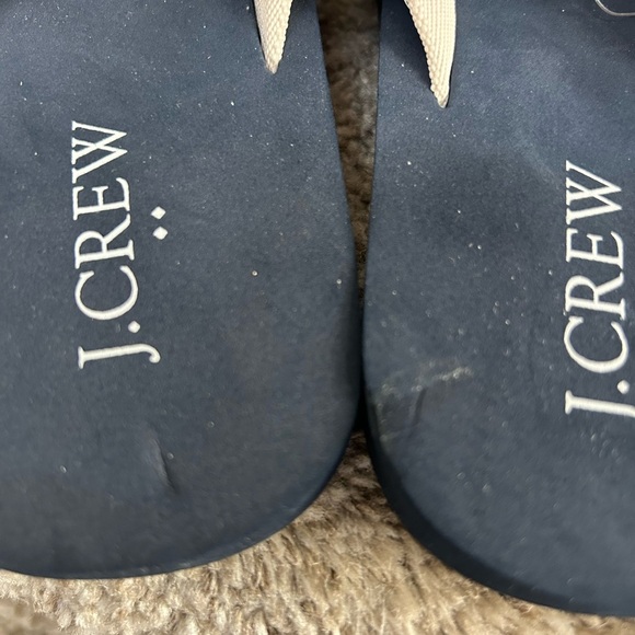 NWT J. Crew Embroidered American Flag Patriotic Flip Flops. Size 7. Summer. - Picture 4 of 9